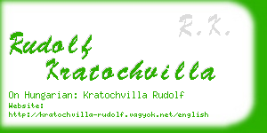 rudolf kratochvilla business card